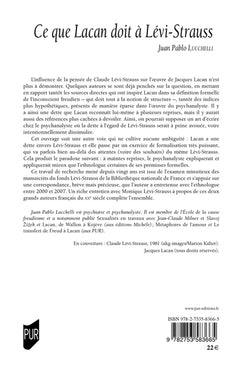 Ce que Lacan doit à Lévi-Strauss