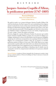 Jacques-Antoine Coquille d'Alleux, le prédicateur patriote (1747-1805)
