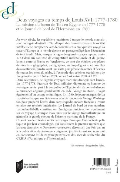 Deux voyages au temps de Louis XVI. La mission du baron de Tott en Égypte en 1777-1778