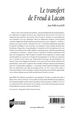 Le Transfert de Freud à Lacan