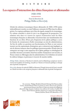 Les espaces d'interaction des élites françaises et allemandes: 1920-1950