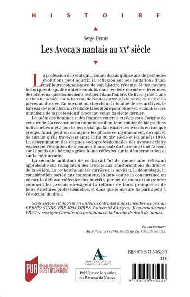 Les avocats nantais au XXe siècle