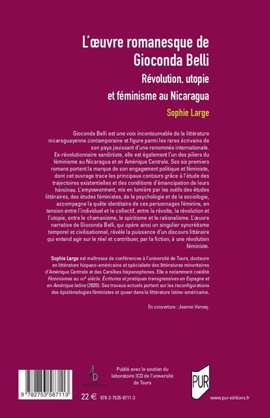 L'oeuvre romanesque de Gioconda Belli