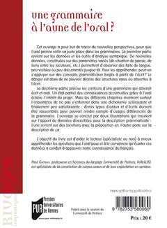 Une grammaire à l'aune de l'oral ?