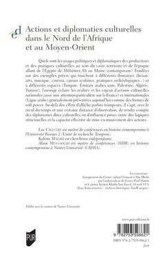 Actions et diplomaties culturelles dans le Nord de l'Afrique et au Moyen Orient