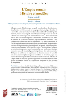 L'Empire romain. Histoire et modèles