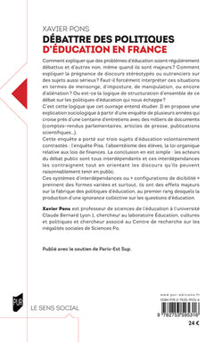 Débattre des politiques d'éducation en France: Une enquête sociologique