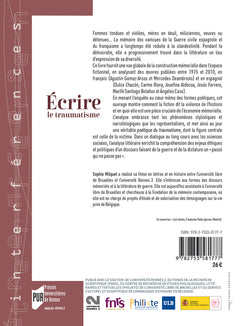 Écrire le traumatisme: Mémoire féminine de la guerre d'Espagne
