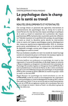 Le psychologue dans le champ de la santé au travail
