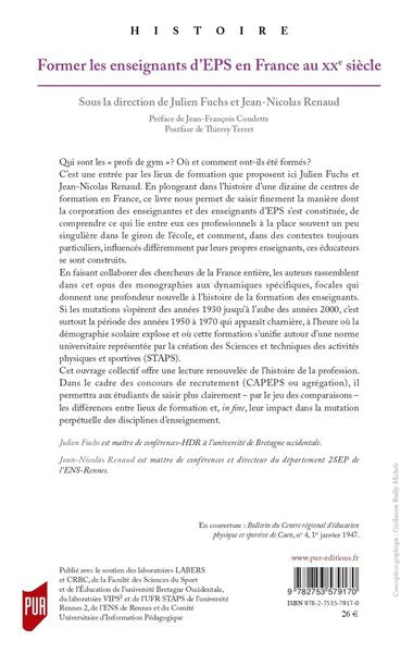 Former les enseignants d'EPS en France au XXE siècle