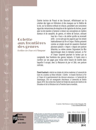 Colette aux frontières des genres: Relire Le Pur et l'impur