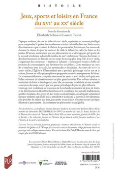 Jeux, sports et loisirs en France du XVIe au XXe siècle