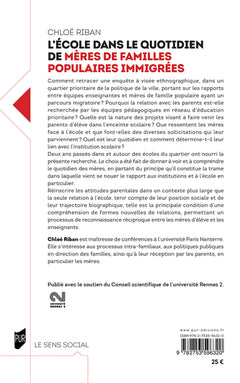 L'école dans le quotidien de mères de familles populaires immigrées