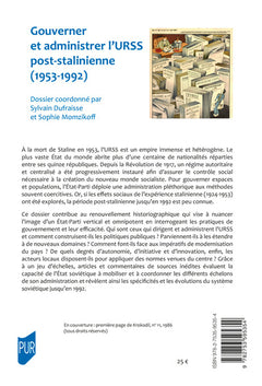 Gouverner et administrer l'URSS post-Stalinienne