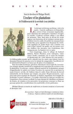 L'esclave et les plantations