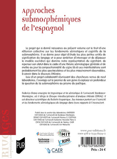 Approches submorphémiques de l'espagnol