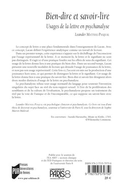 Bien-dire et savoir-lire
