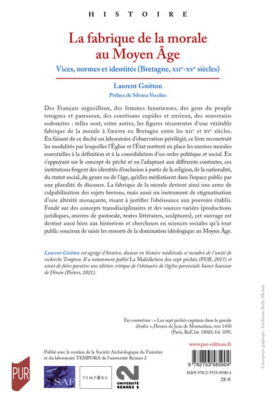 La Fabrique de la morale au Moyen-Âge
