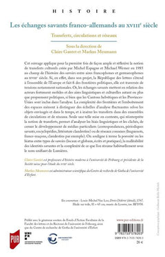 Les échanges savants franco-allemands au XVIIIe siècle