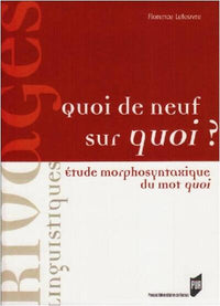 Quoi de neuf sur quoi ?