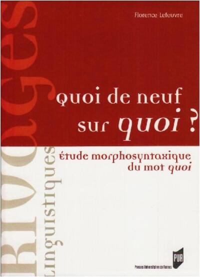 Quoi de neuf sur quoi ?