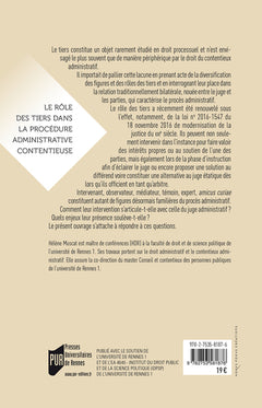 Le rôle des tiers dans la procédure administrative contentieuse