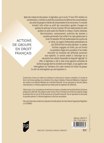 Actions de groupe en droit français
