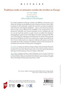 Traditions orales et mémoires sociales des révoltes en Europe