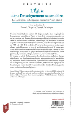 L'Église dans l'enseignement secondaire