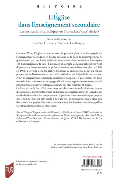 L'Église dans l'enseignement secondaire