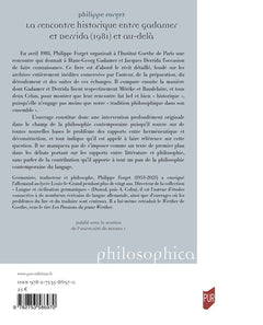 La rencontre historique entre Gadamer et Derrida (1981) et au-delà