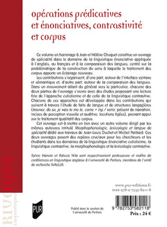 Opérations prédicatives et énonciatives, contrastivité et corpus
