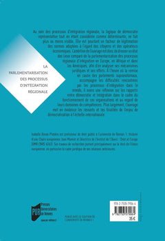 La parlementarisation des processus d'intégration régionale