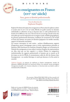 Les enseignantes en France : Sexe, genre et identités (XVIe-XXe siècle)