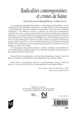 Radicalités contemporaines et crimes de haine
