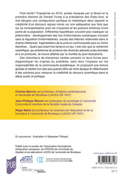 Post-vérité : la crédibilité du discours scientifique à l'heure des « faits alternatifs »