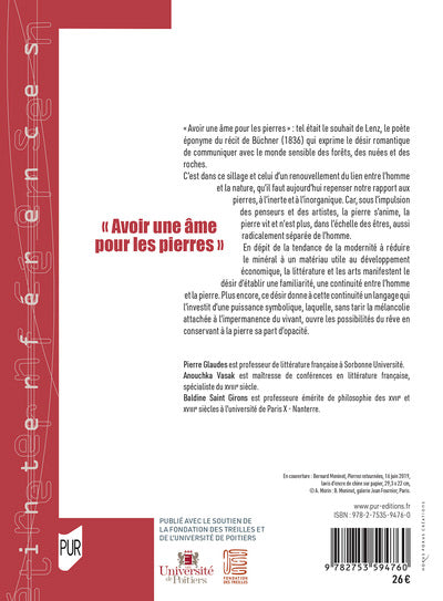 Avoir une âme pour les pierres