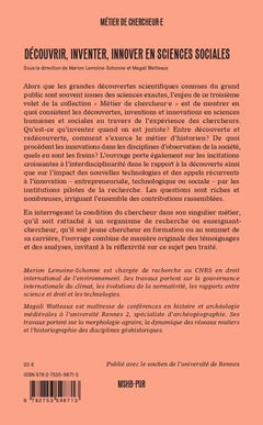 Découvrir, inventer, innover en sciences sociales