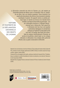 Histoire et postérité de la Déclaration universelle des droits de l'Homme