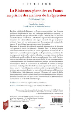 La Résistance pionnière en France au prisme des archives de la répression