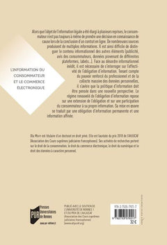 L'information du consommateur et le commerce électronique