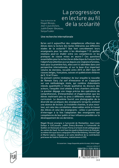 La progression en lecture au fil de la scolarité