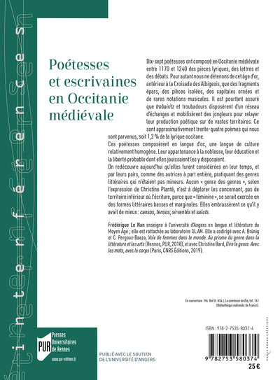 Poétesses et escrivaines en Occitanie médiévale