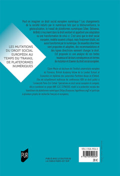 Les mutations du droit social européen au temps du travail de plateformes numériques