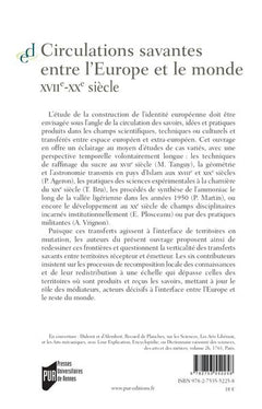 Circulations savantes entre l'Europe et le monde (XVIIe-XXe siècles)