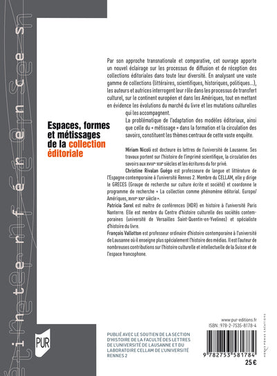 Espaces, formes et métissages de la collection éditoriale