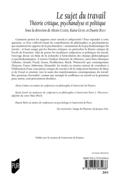 Le sujet du travail
