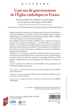 Cent ans de gouvernement de l'Église catholique en France