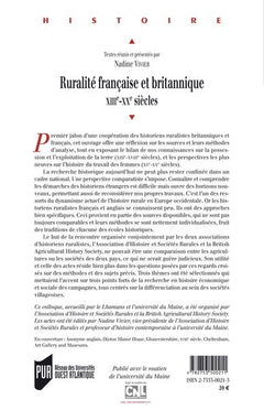 Ruralité française et britannique, XIIIe-XXe siècles