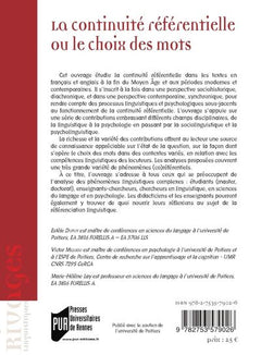 La continuité référentielle ou le choix des mots